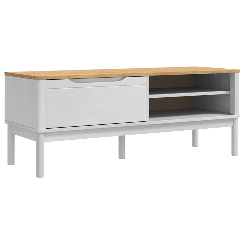 vidaXL Ławka do korytarza z szufladą FLORO Biały 115 x 40 x 45 cm