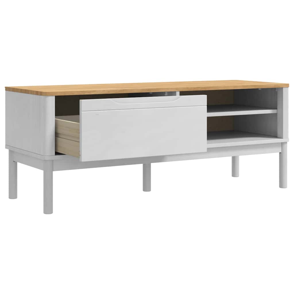 vidaXL Ławka do korytarza z szufladą FLORO Biały 115 x 40 x 45 cm