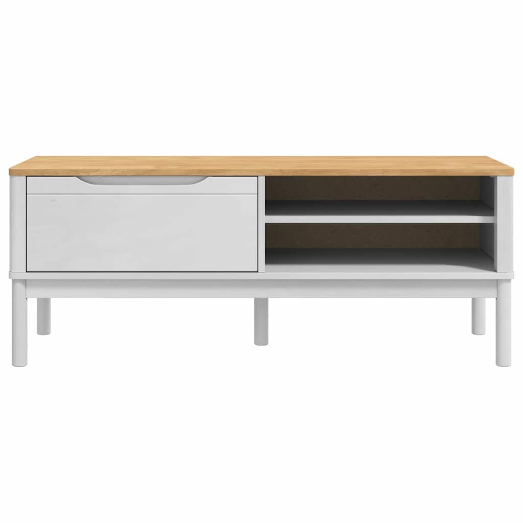 vidaXL Ławka do korytarza z szufladą FLORO Biały 115 x 40 x 45 cm