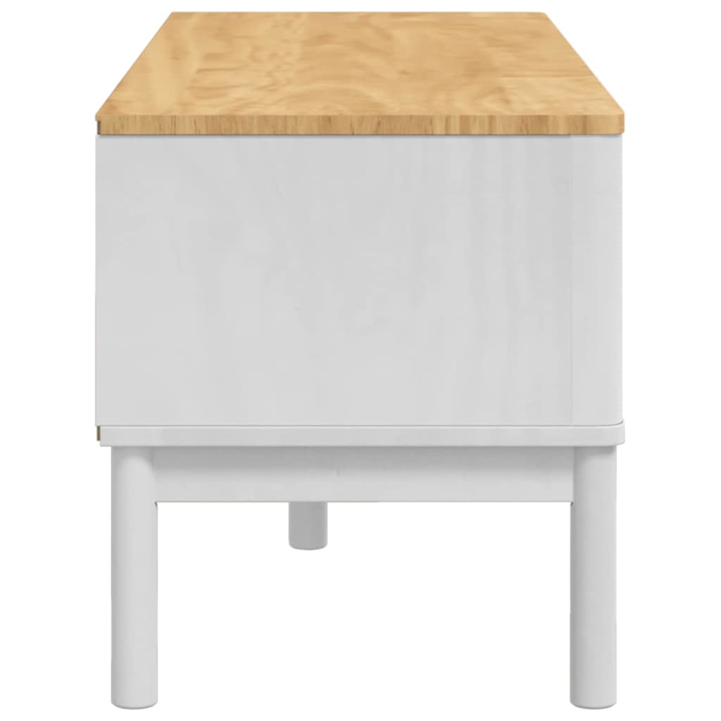 vidaXL Ławka do korytarza z szufladą FLORO Biały 115 x 40 x 45 cm