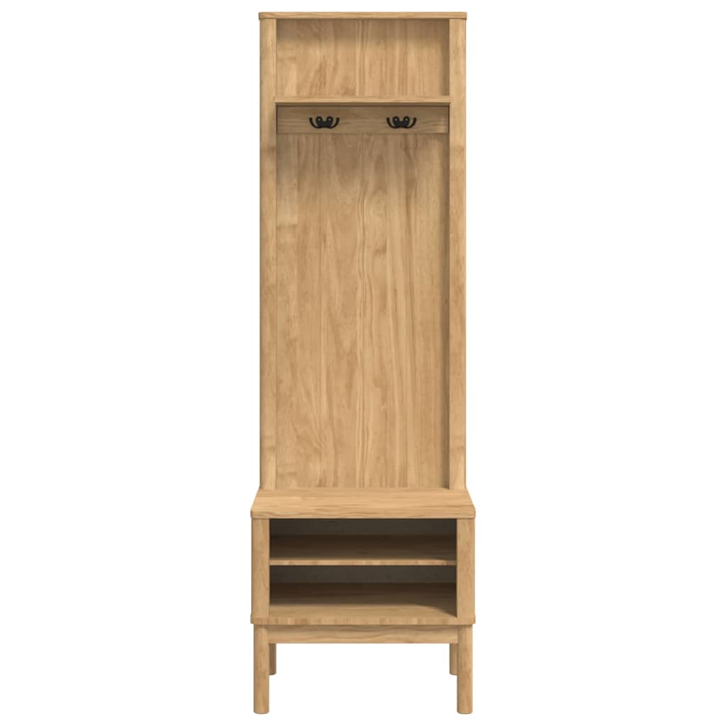 vidaXL Szafka do korytarza z półką FLORO Woskowy Brąz 50 x 40 x 158 cm