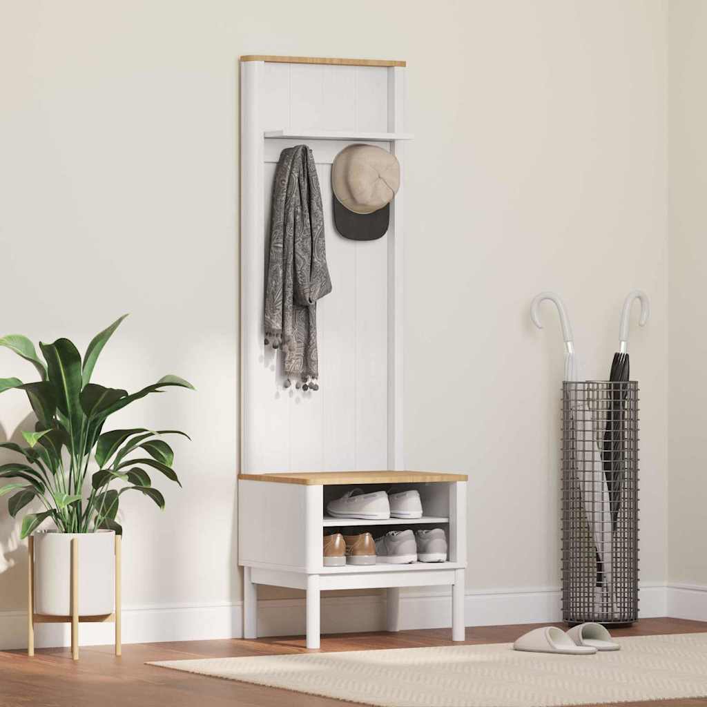 vidaXL Szafka do korytarza z półką FLORO Biały 50 x 40 x 158 cm