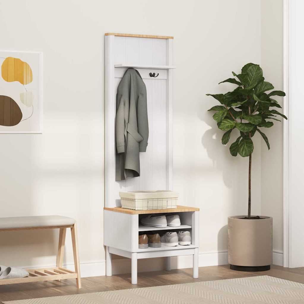vidaXL Szafka do korytarza z półką FLORO Biały 50 x 40 x 158 cm