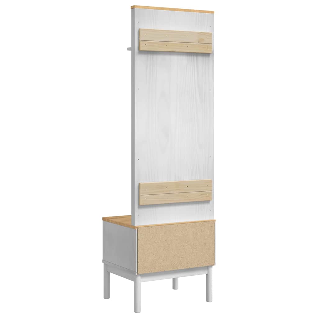 vidaXL Szafka do korytarza z półką FLORO Biały 50 x 40 x 158 cm