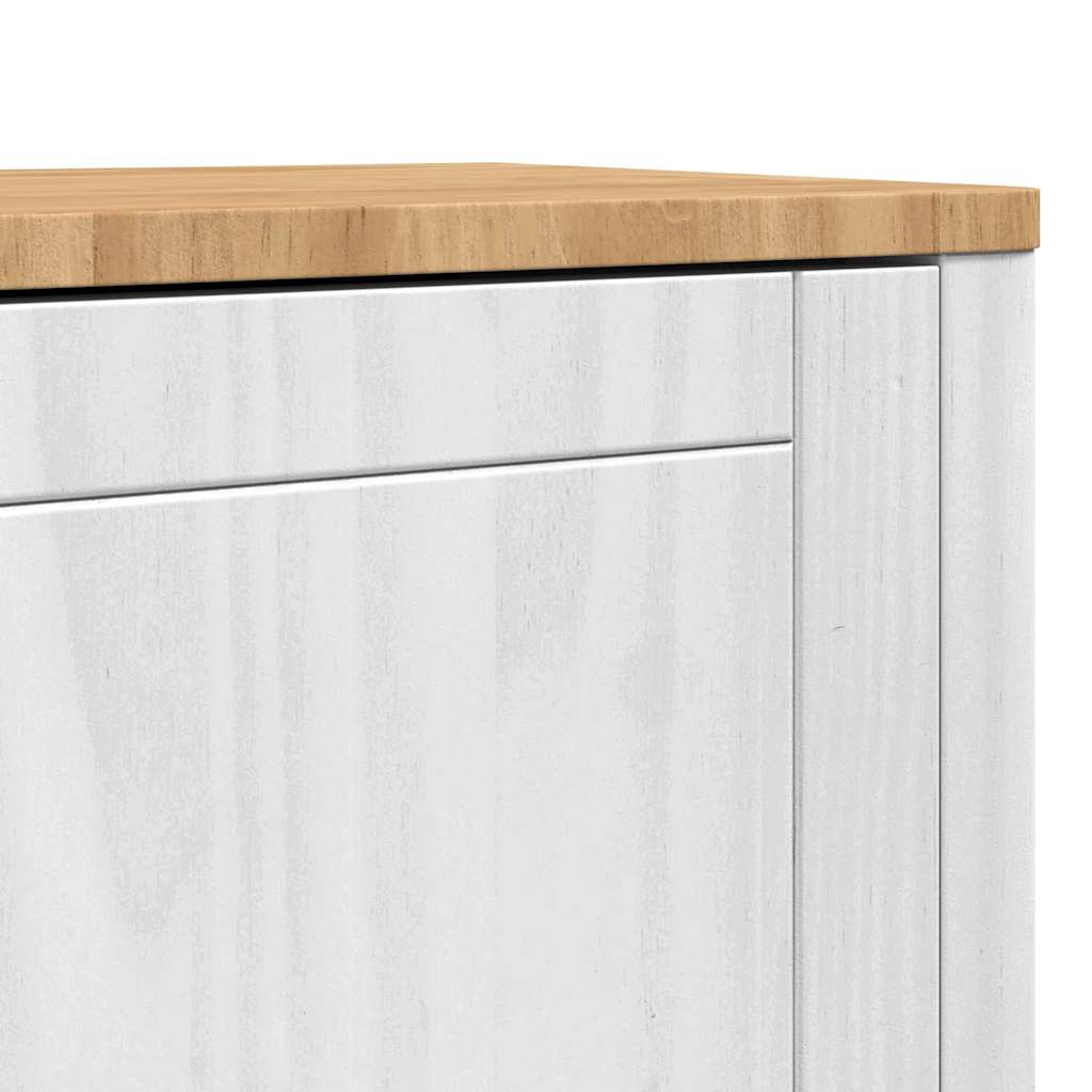 vidaXL Bufet FLORO Biały 70 x 30 x 70,5 cm Lite drewno sosnowe