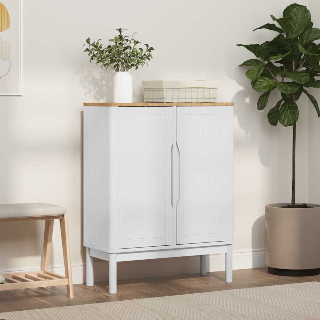 vidaXL Bufet FLORO Biały 70 x 30 x 70,5 cm Lite drewno sosnowe