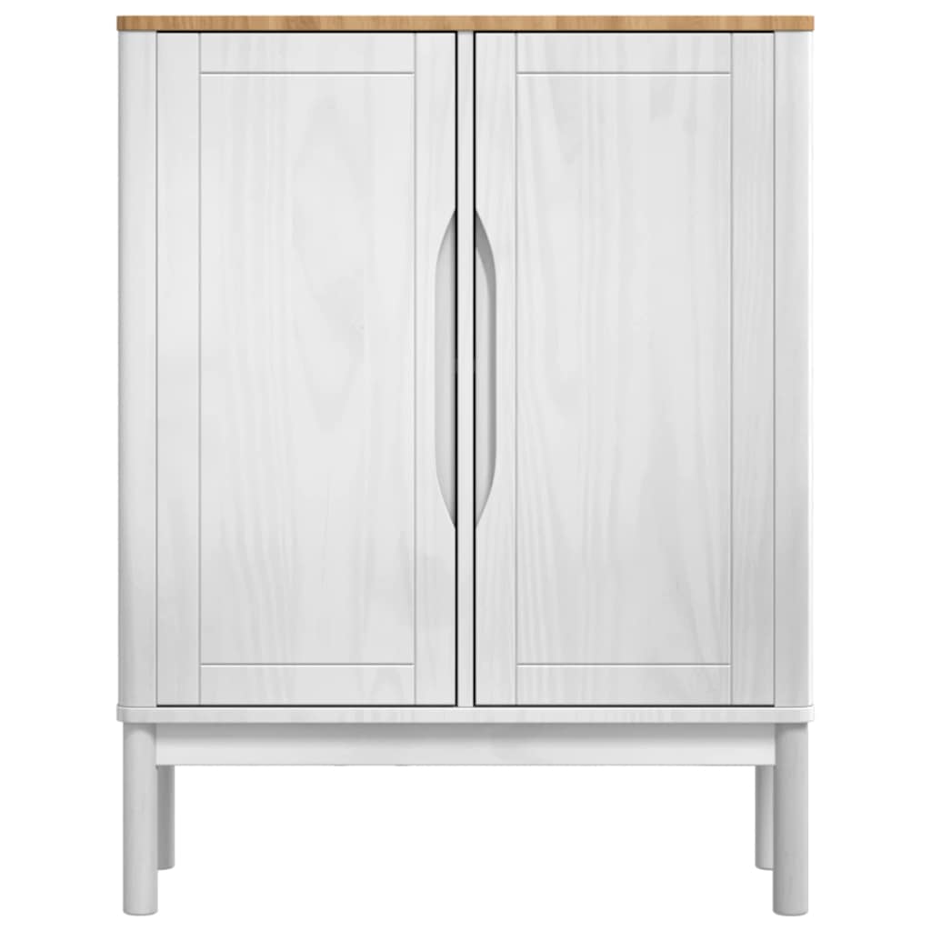 vidaXL Bufet FLORO Biały 70 x 30 x 70,5 cm Lite drewno sosnowe