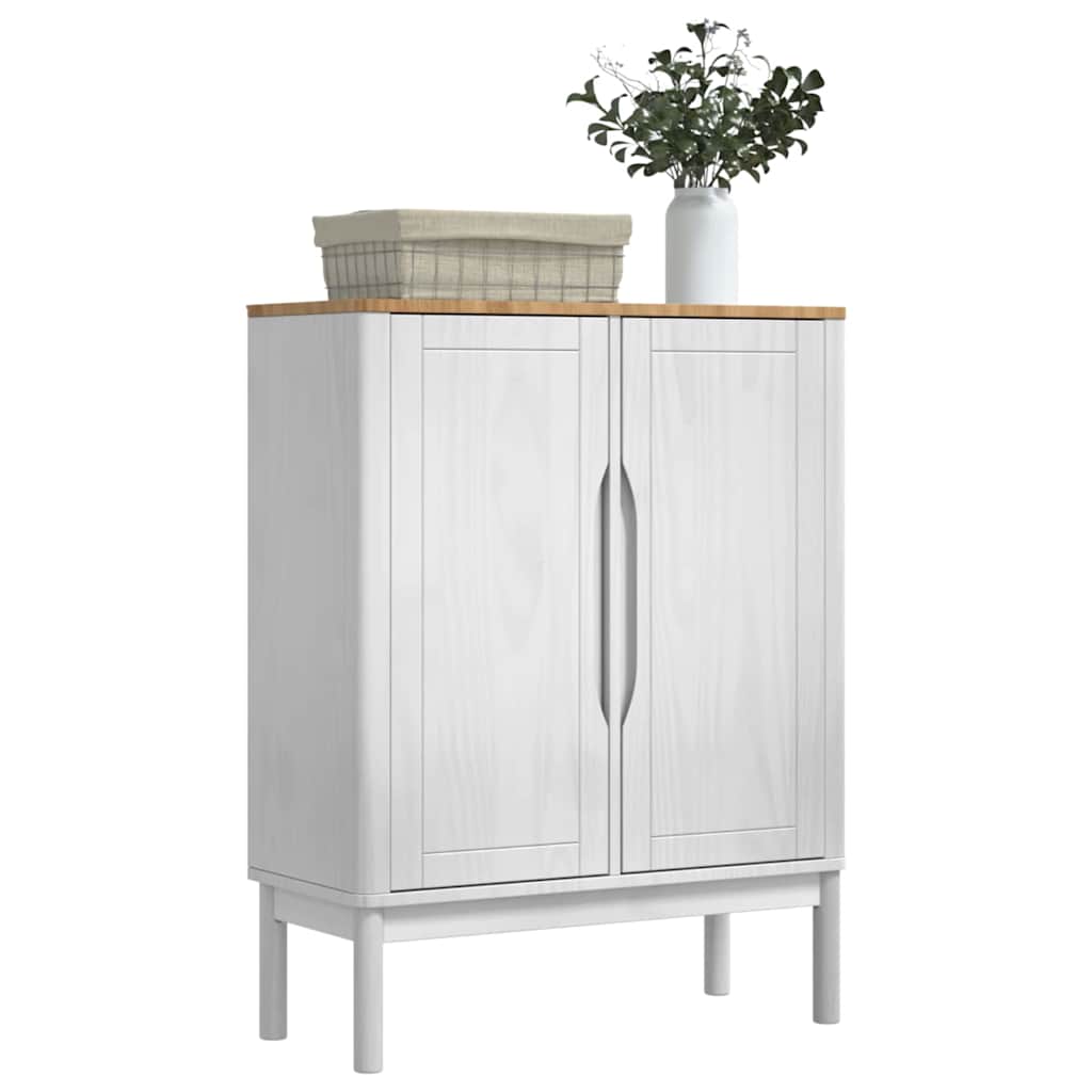 vidaXL Bufet FLORO Biały 70 x 30 x 70,5 cm Lite drewno sosnowe