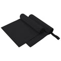 vidaXL Ręczniki Sportowe 2 pcs Czarny 100 x 50 cm Poliester i poliamid