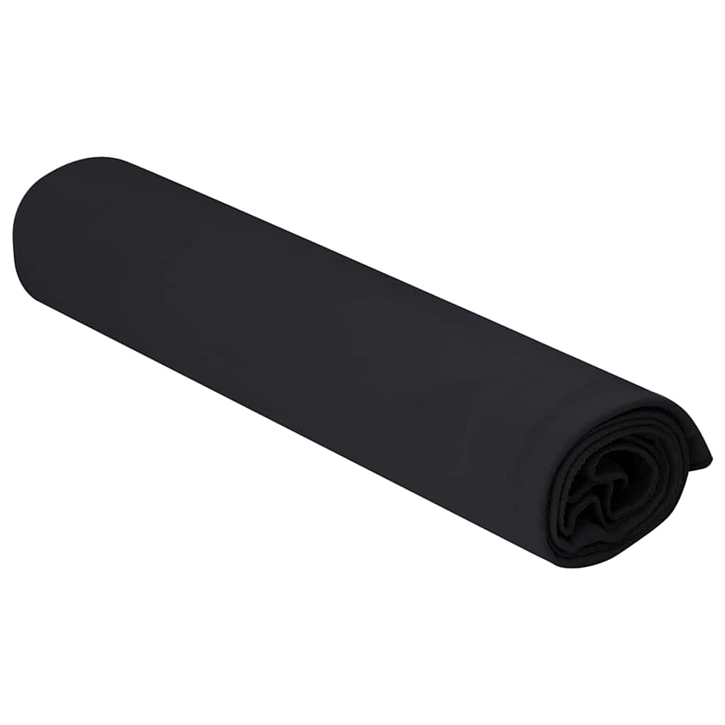 vidaXL Ręczniki Sportowe 2 pcs Czarny 100 x 50 cm Poliester i poliamid