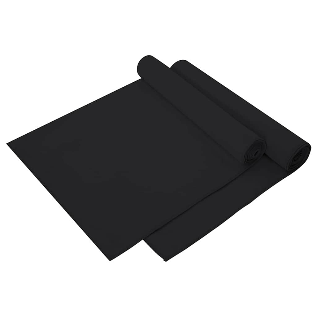 vidaXL Ręczniki Sportowe 2 pcs Czarny 140 x 70 cm Poliester i poliamid