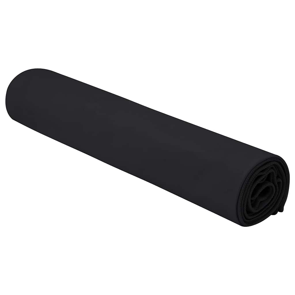 vidaXL Ręczniki Sportowe 2 pcs Czarny 140 x 70 cm Poliester i poliamid