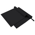 vidaXL Ręczniki Sportowe 2 pcs Czarny 180 x 90 cm Poliester i poliamid