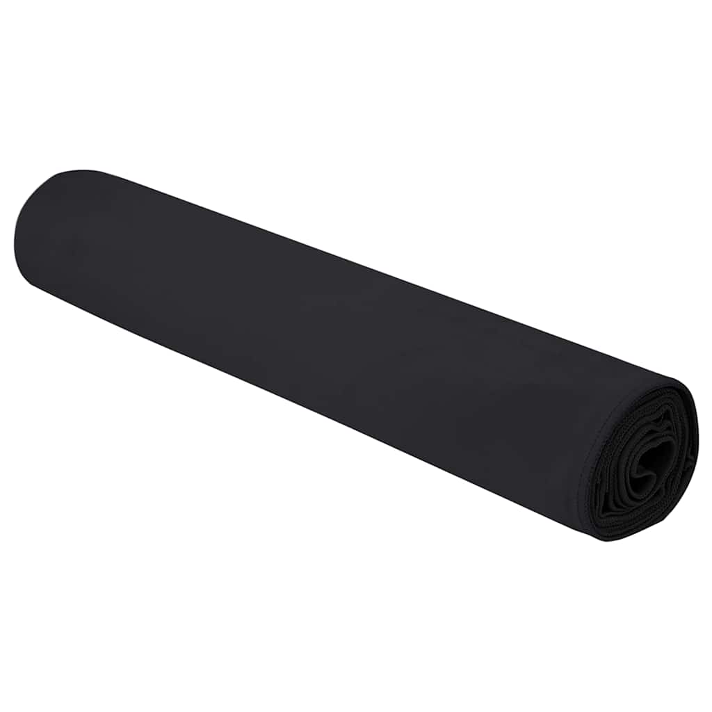 vidaXL Ręczniki Sportowe 2 pcs Czarny 180 x 90 cm Poliester i poliamid