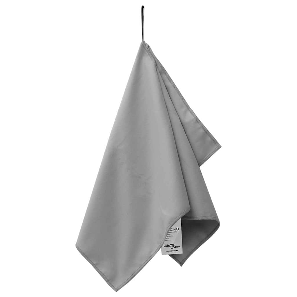 vidaXL Ręczniki Sportowe 2 pcs ciemno szary 50 x 30 cm