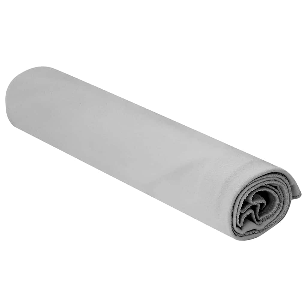 vidaXL Ręczniki Sportowe 2 pcs Szary 100 x 50 cm Poliester i poliamid