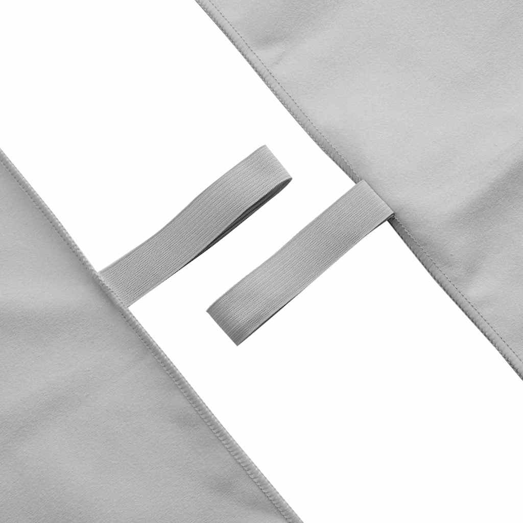 vidaXL Ręczniki Sportowe 2 pcs Szary 180 x 90 cm Poliester i poliamid