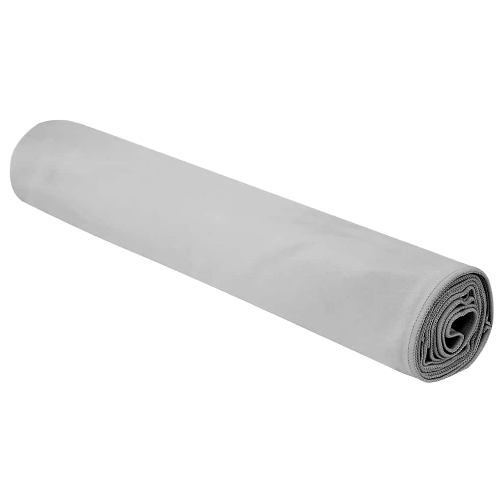 vidaXL Ręczniki Sportowe 2 pcs Szary 180 x 90 cm Poliester i poliamid
