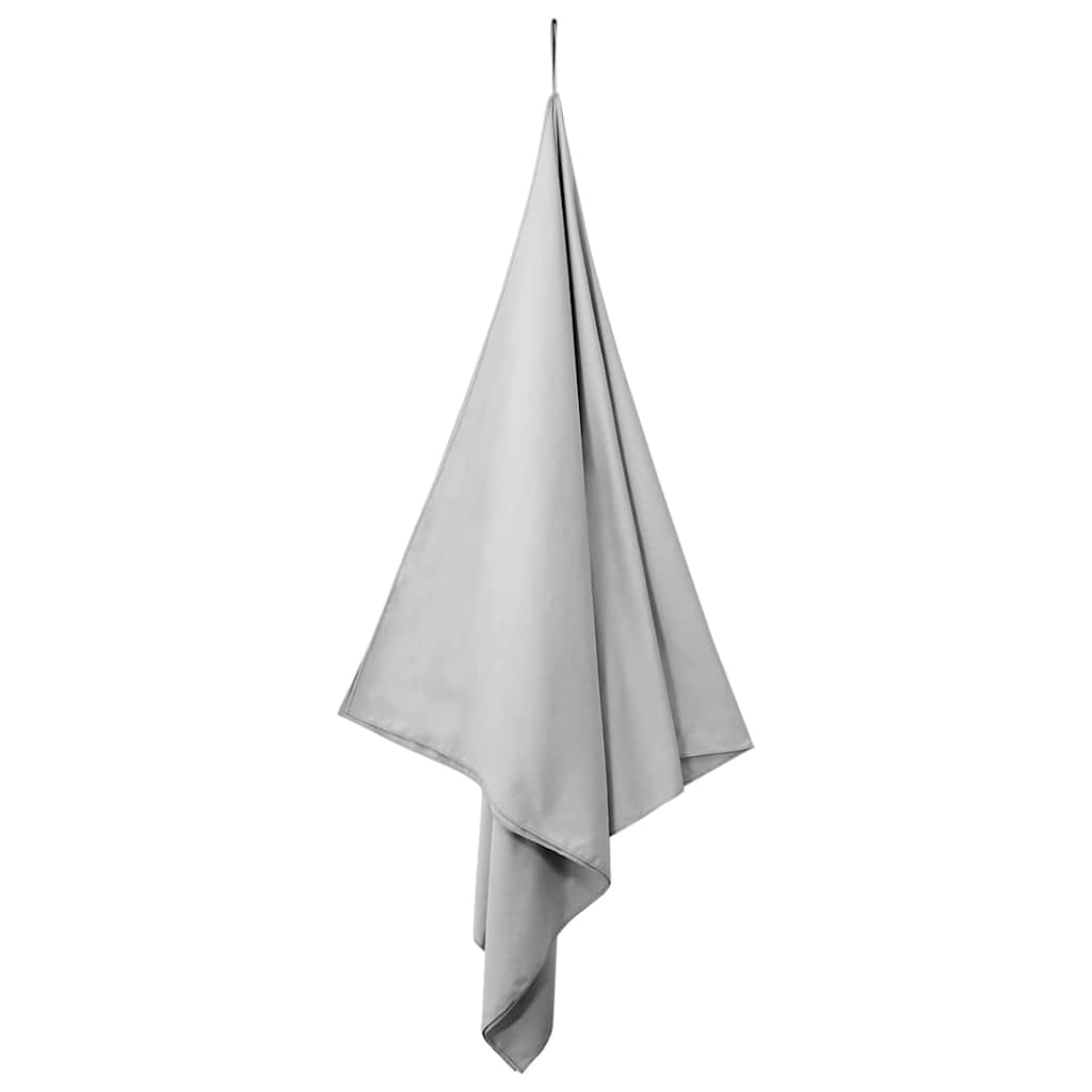vidaXL Ręczniki Sportowe 2 pcs Szary 180 x 90 cm Poliester i poliamid