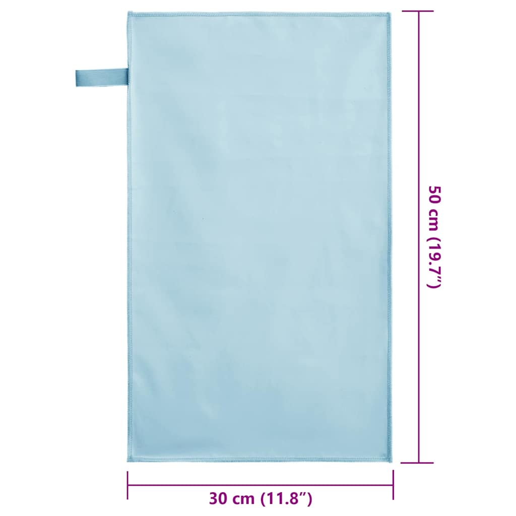 vidaXL Ręczniki Sportowe 2 pcs Niebieski 50 x 30 cm