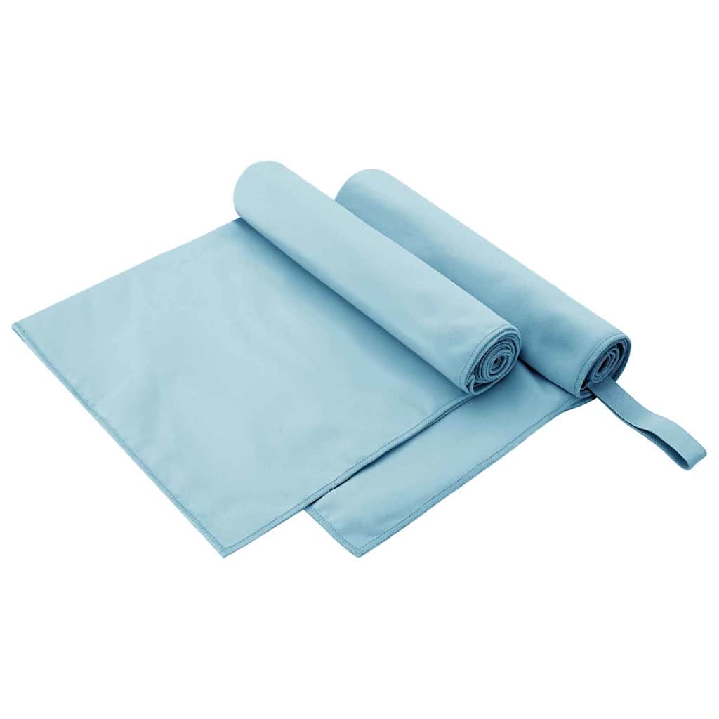vidaXL Ręczniki Sportowe 2 pcs Niebieski 100 x 50 cm
