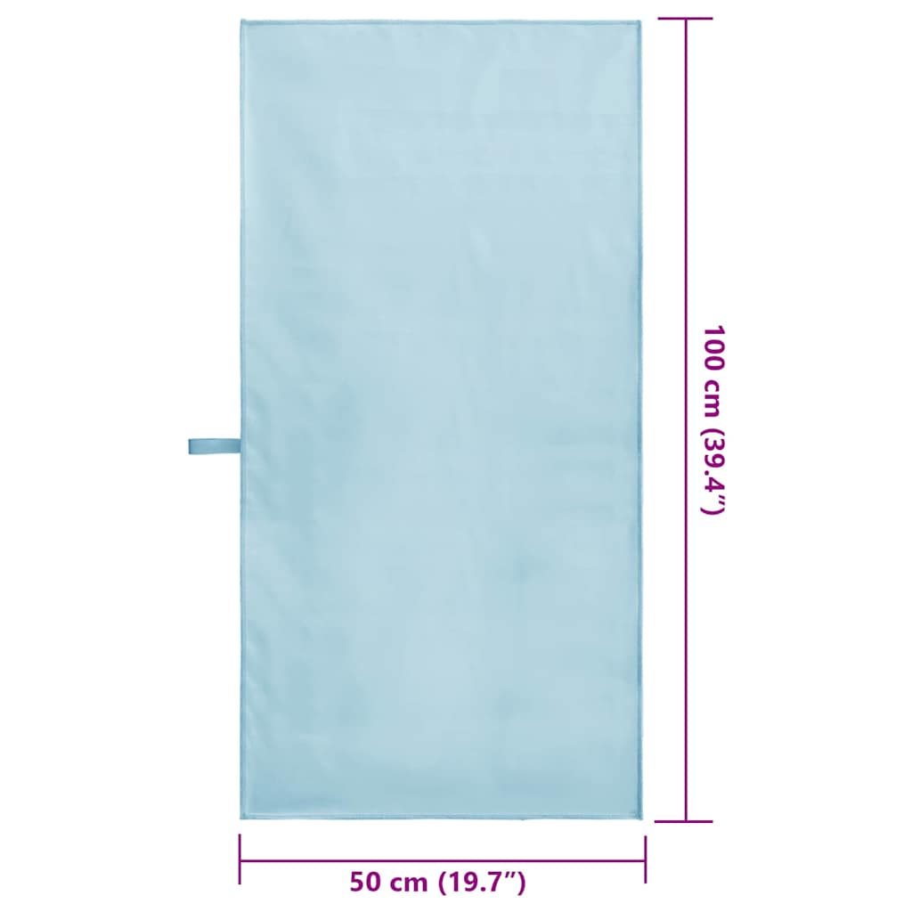 vidaXL Ręczniki Sportowe 2 pcs Niebieski 100 x 50 cm