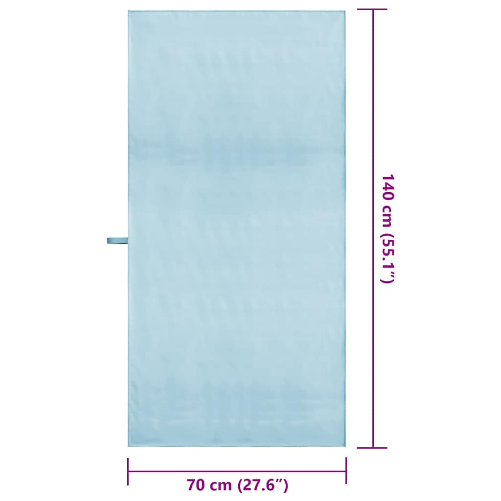 vidaXL Ręczniki Sportowe 2 pcs Niebieski 140 x 70 cm