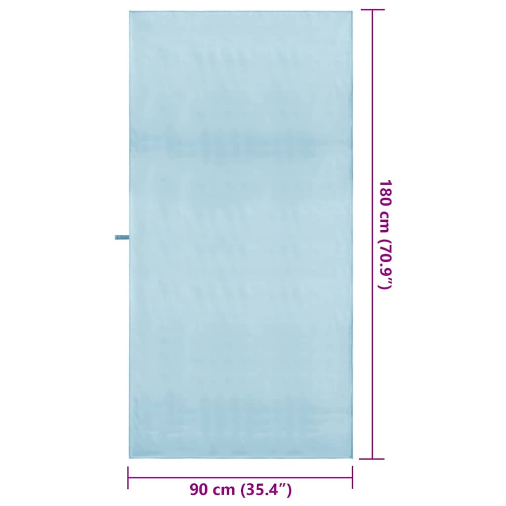 vidaXL Ręczniki Sportowe 2 pcs Niebieski 180 x 90 cm