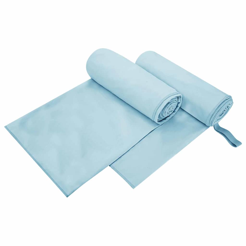 vidaXL Ręczniki Sportowe 2 pcs Niebieski 200 x 100 cm