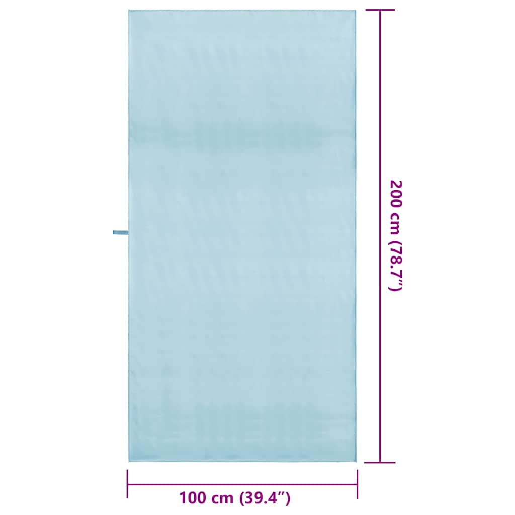 vidaXL Ręczniki Sportowe 2 pcs Niebieski 200 x 100 cm