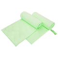 vidaXL Ręczniki Sportowe 2 pcs Zielony 200 x 100 cm
