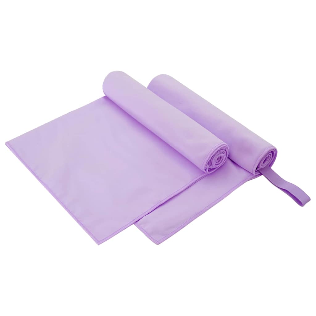 vidaXL Ręczniki Sportowe 2 pcs Fioletowy 100 x 50 cm