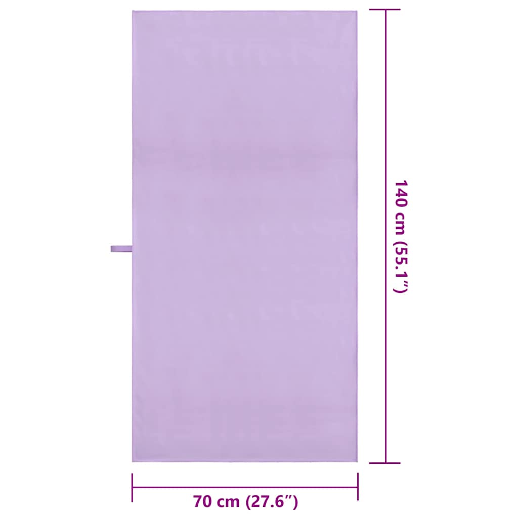 vidaXL Ręczniki Sportowe 2 pcs Fioletowy 140 x 70 cm