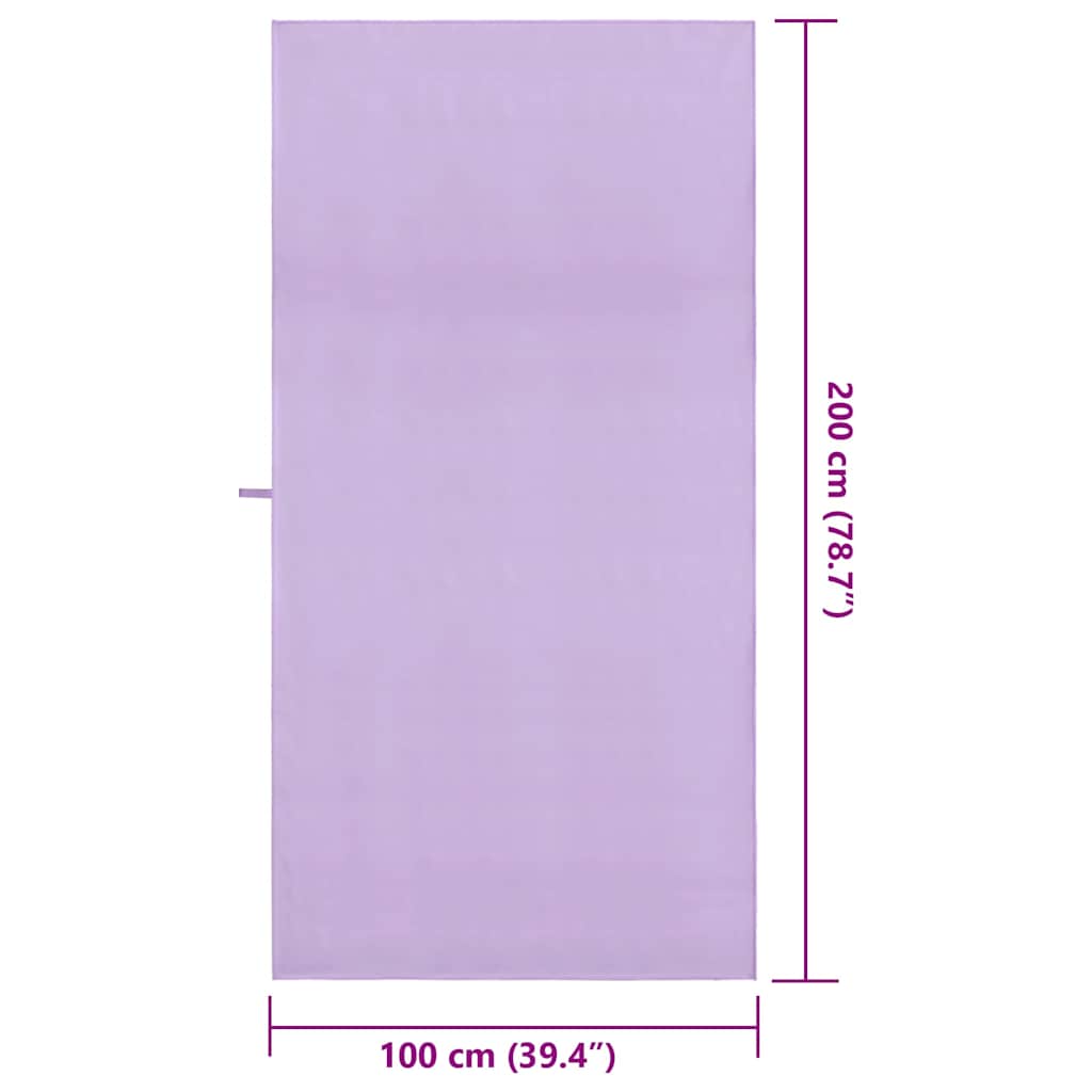 vidaXL Ręczniki Sportowe 2 pcs Fioletowy 200 x 100 cm