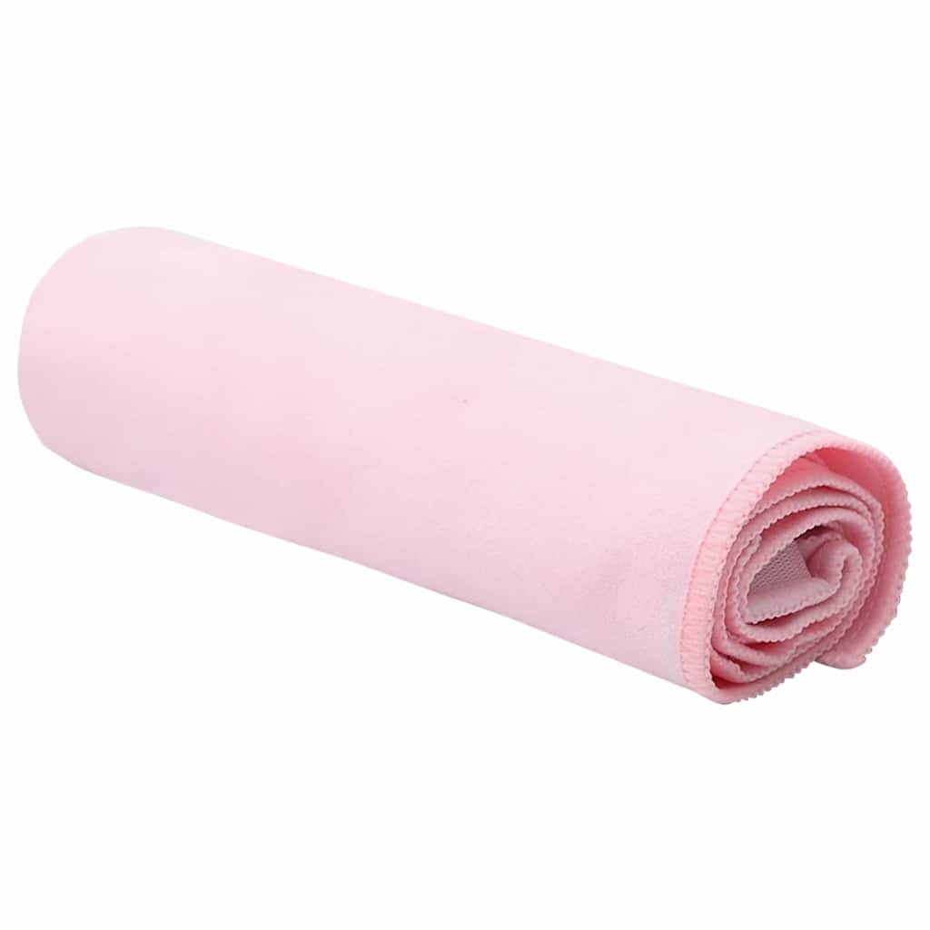 vidaXL Ręczniki Sportowe 2 pcs Różowy 50 x 30 cm Poliester i poliamid