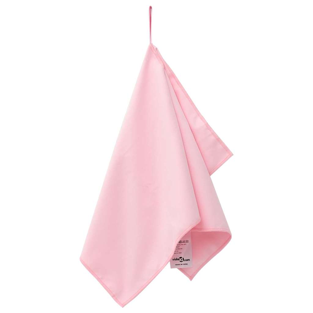 vidaXL Ręczniki Sportowe 2 pcs Różowy 50 x 30 cm Poliester i poliamid