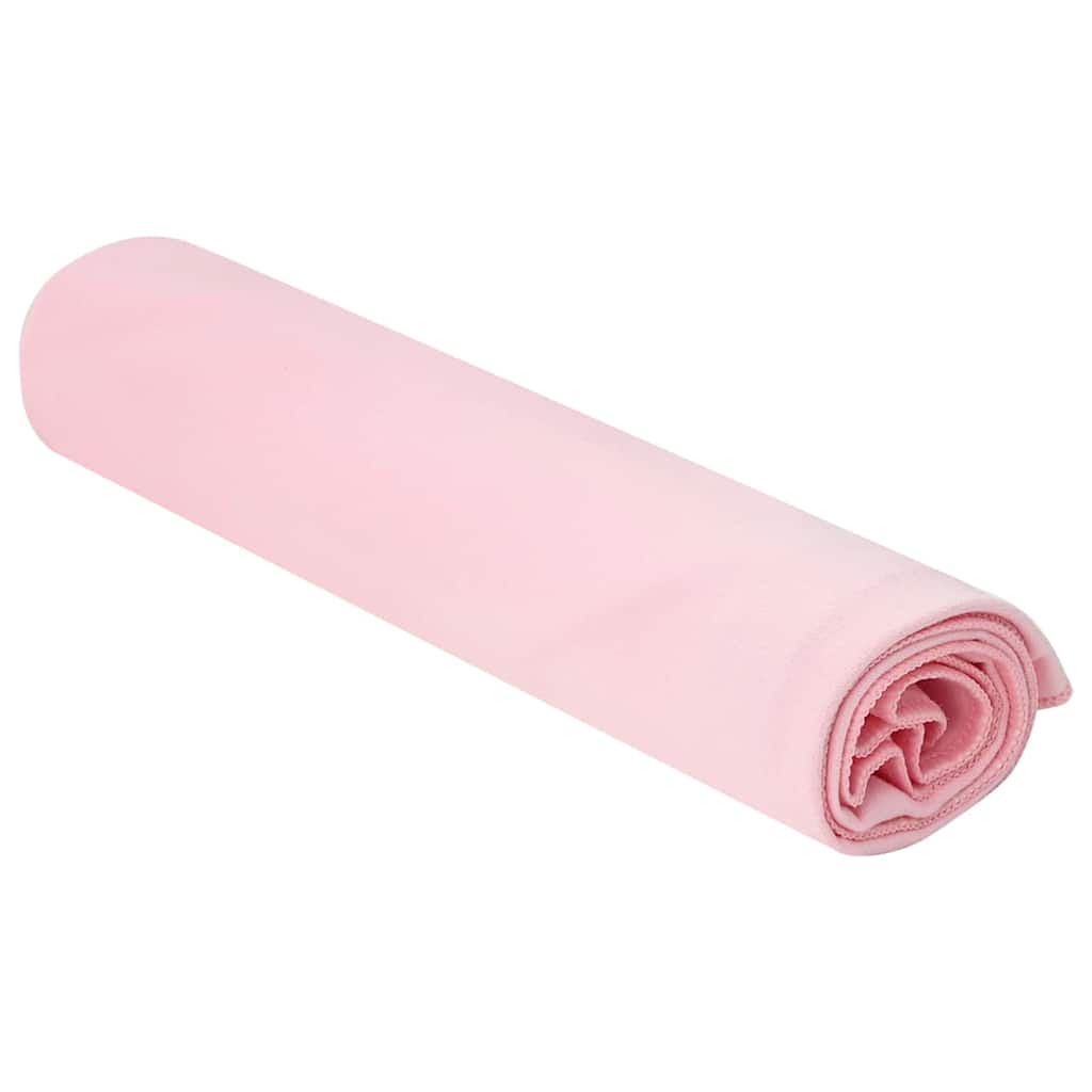 vidaXL Ręczniki Sportowe 2 pcs Różowy 100 x 50 cm Poliester i poliamid