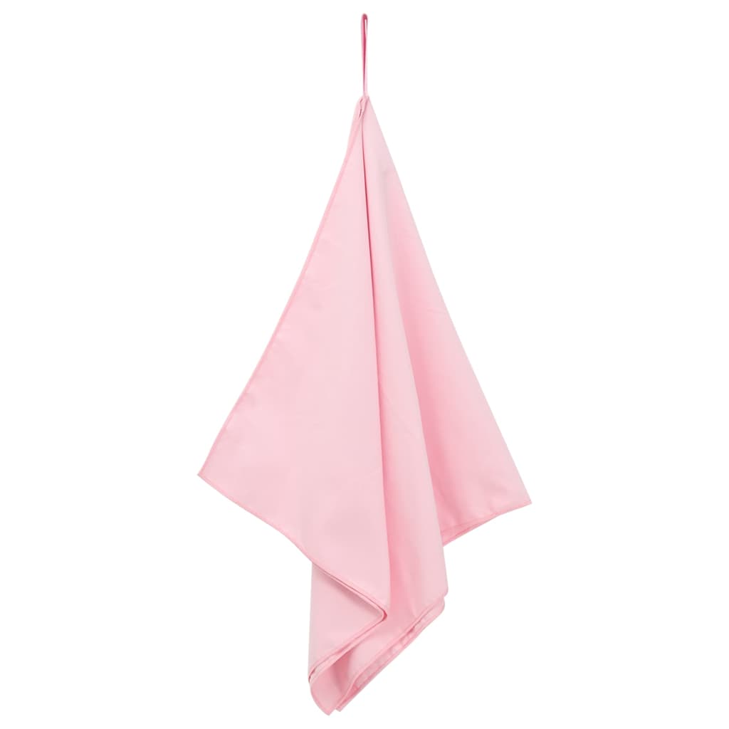 vidaXL Ręczniki Sportowe 2 pcs Różowy 100 x 50 cm Poliester i poliamid