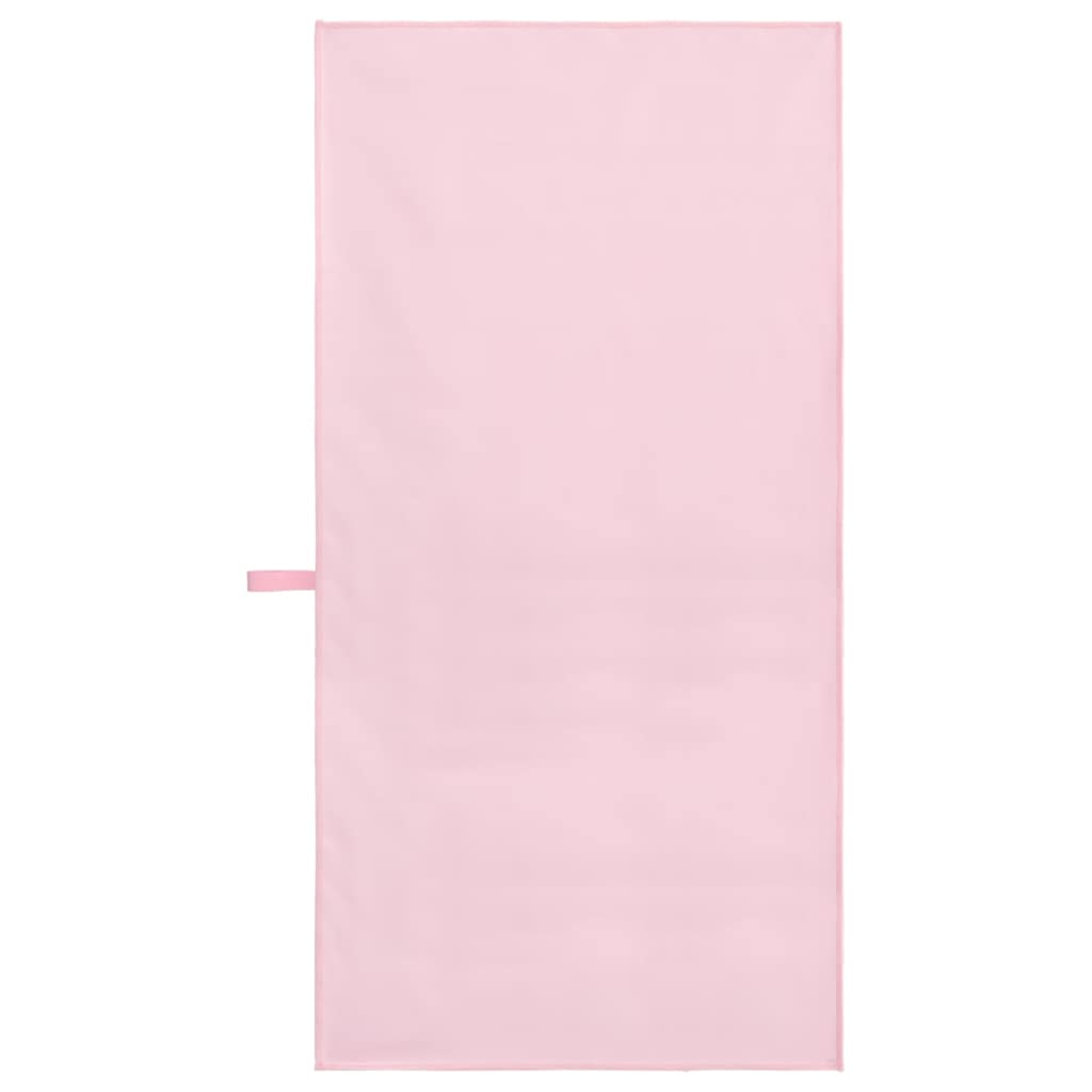 vidaXL Ręczniki Sportowe 2 pcs Różowy 100 x 50 cm Poliester i poliamid
