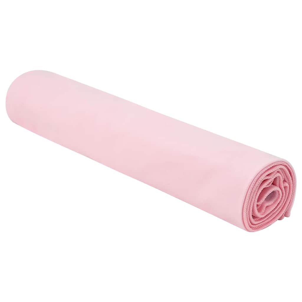 vidaXL Ręczniki Sportowe 2 pcs Różowy 140 x 70 cm Poliester i poliamid