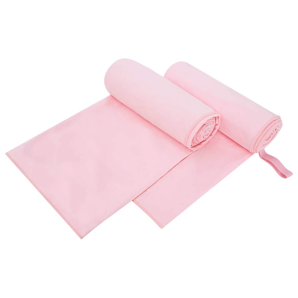 vidaXL Ręczniki Sportowe 2 pcs Różowy 200 x 100 cm