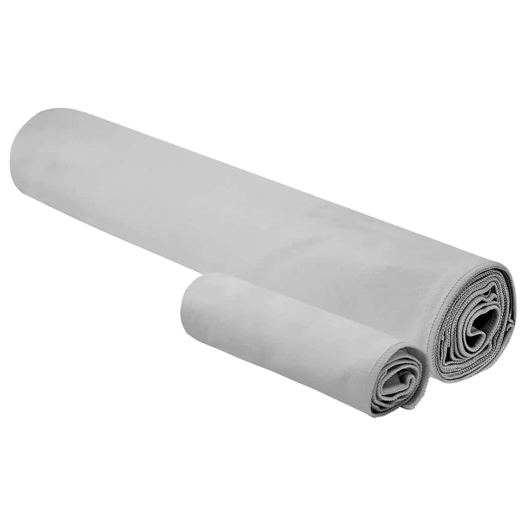 vidaXL Zestaw Ręczników Sportowych 2 pcs Szary tkanina