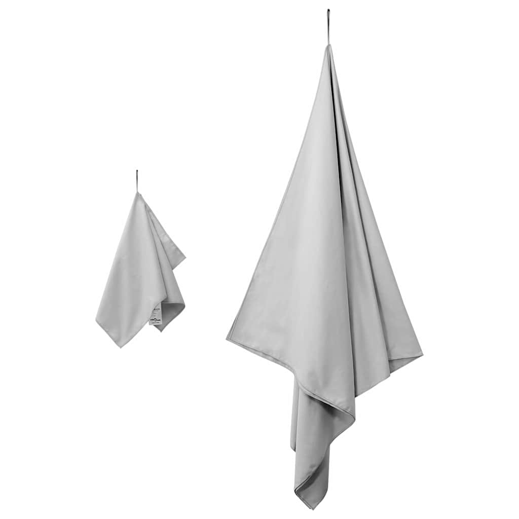 vidaXL Zestaw Ręczników Sportowych 2 pcs Szary tkanina