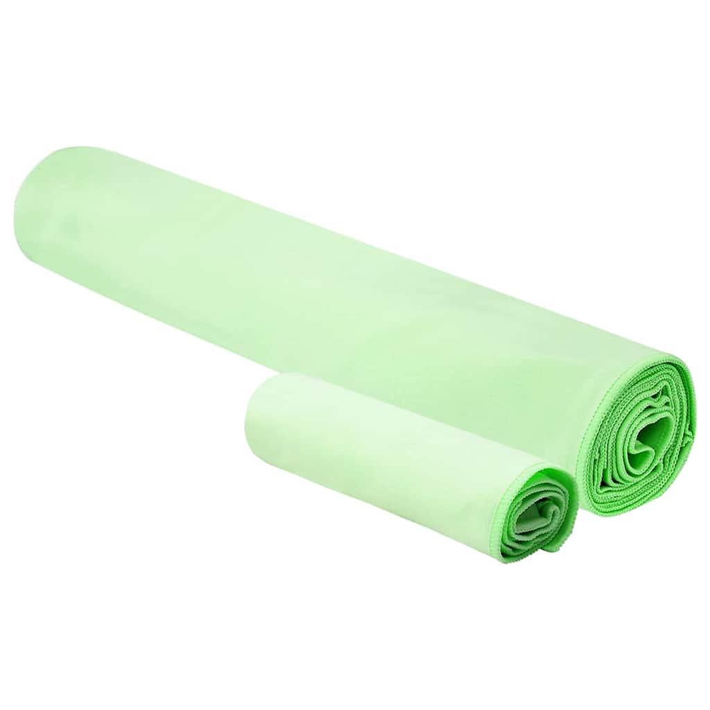 vidaXL Zestaw Ręczników Sportowych 2 pcs Zielony tkanina