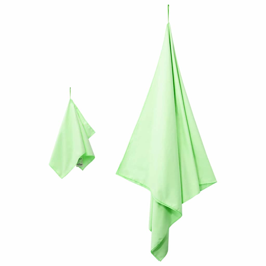 vidaXL Zestaw Ręczników Sportowych 2 pcs Zielony tkanina