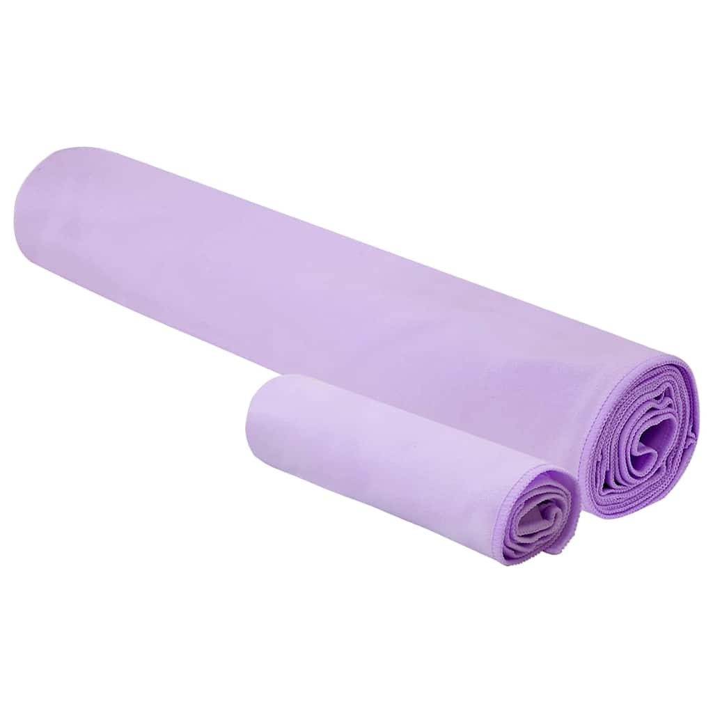 vidaXL Zestaw Ręczników Sportowych 2 pcs Fioletowy tkanina