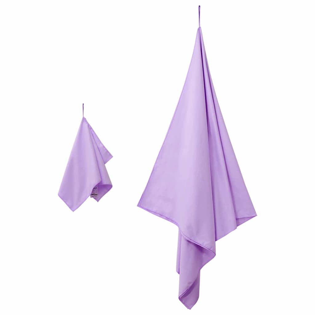 vidaXL Zestaw Ręczników Sportowych 2 pcs Fioletowy tkanina