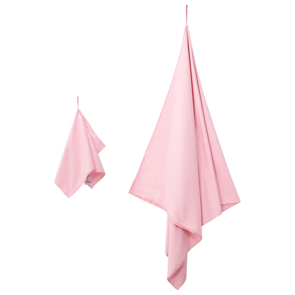 vidaXL Zestaw Ręczników Sportowych 2 pcs Różowy tkanina