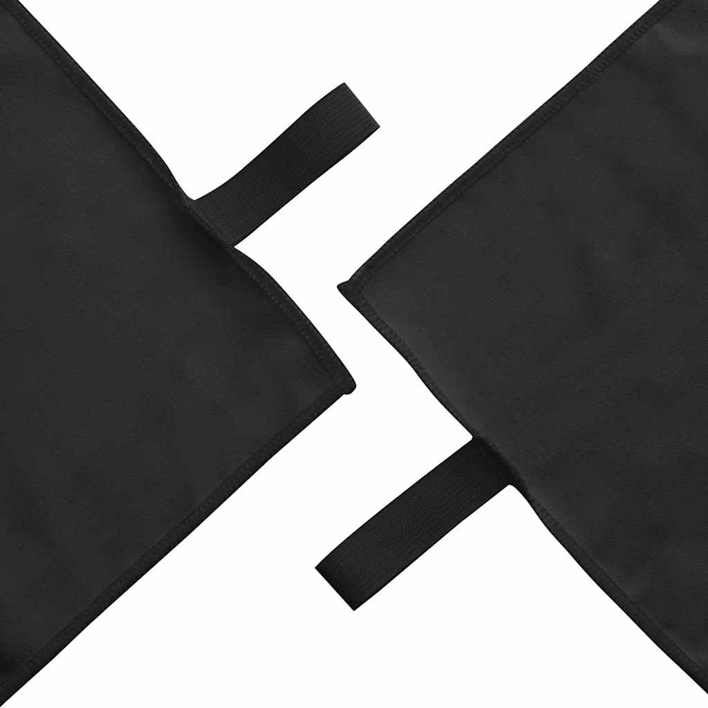 vidaXL Zestaw Ręczników Sportowych 3 pcs Czarny Poliester i poliamid