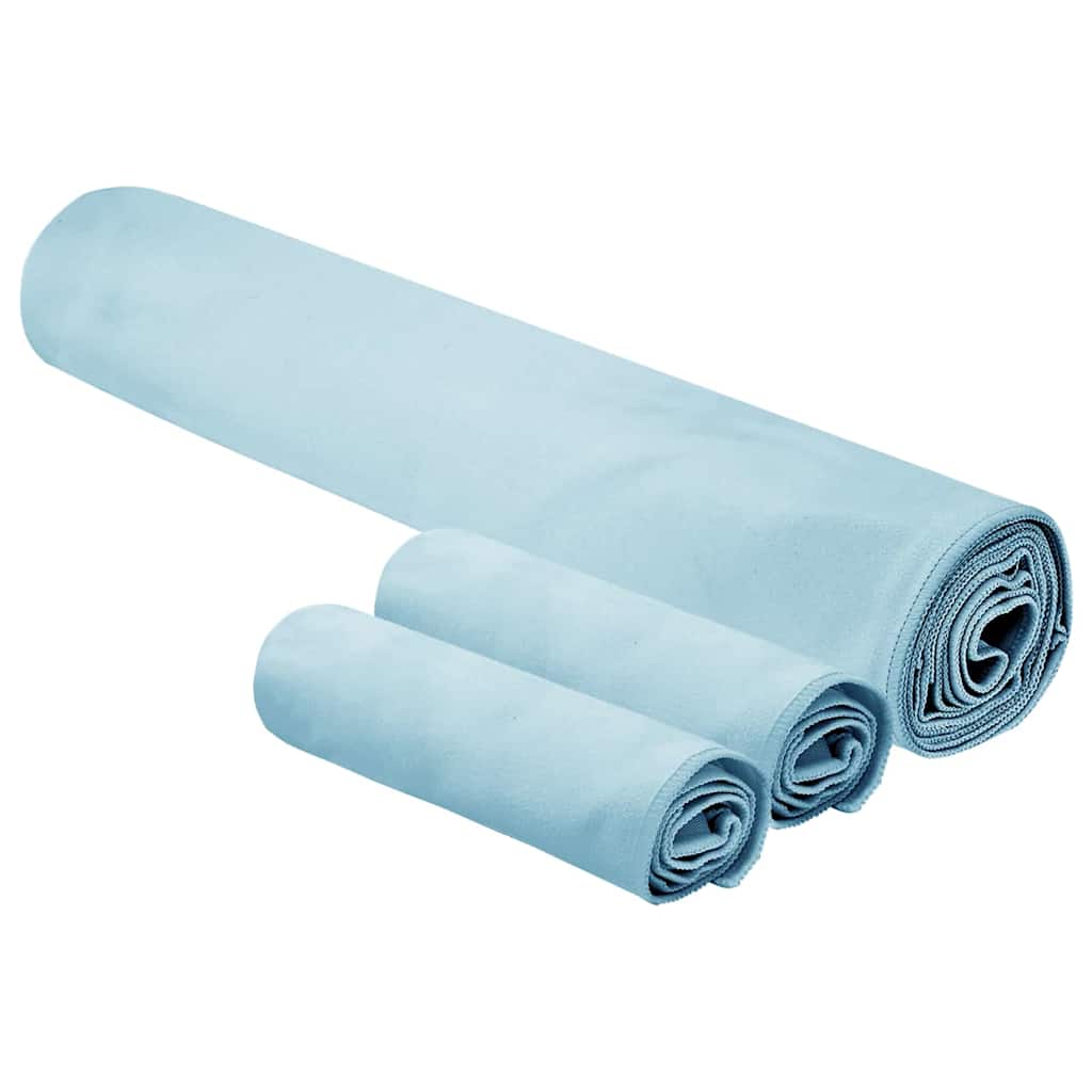 vidaXL Zestaw Ręczników Sportowych 3 pcs Niebieski